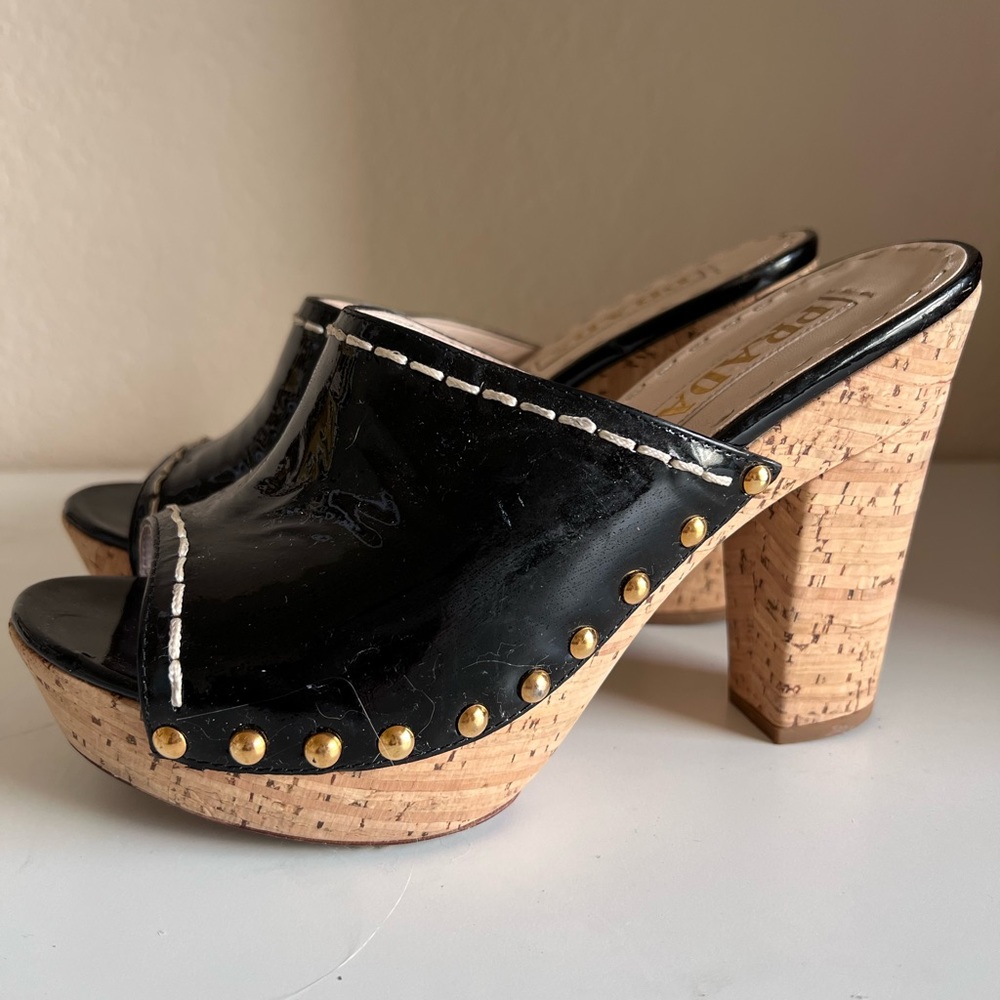 Prada Platform Cork Slides